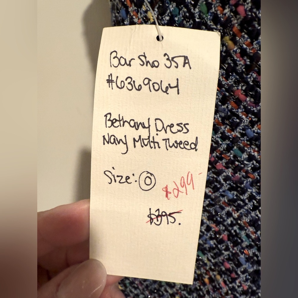 Shoshanna EUC Sz 0 Beautiful Multi-Colored Tweed Patterned Mini Dress (0578) - Picture 11 of 14